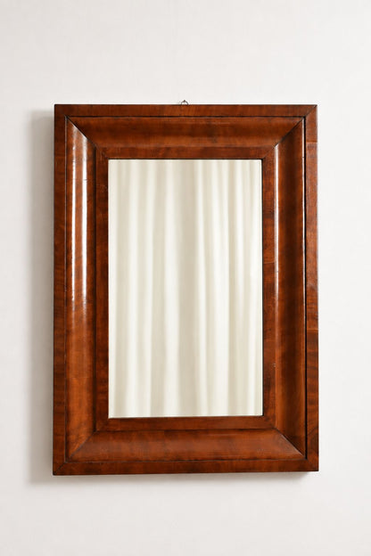 Mahogany rectangular mirror, 1940s.