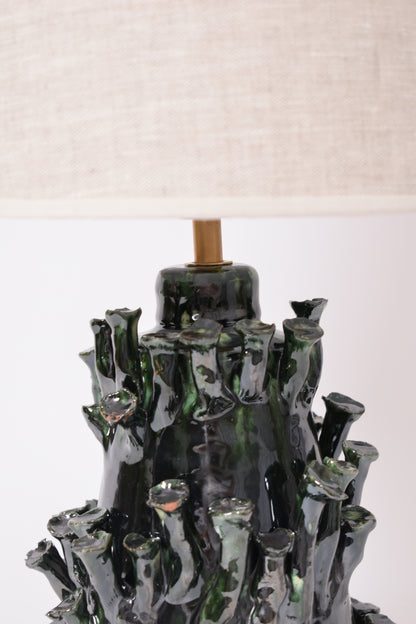 "Belize" 25cm green and black lamp, Barracuda Edition.