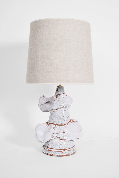 "Azores" 42cm white lamp, Barracuda dition.