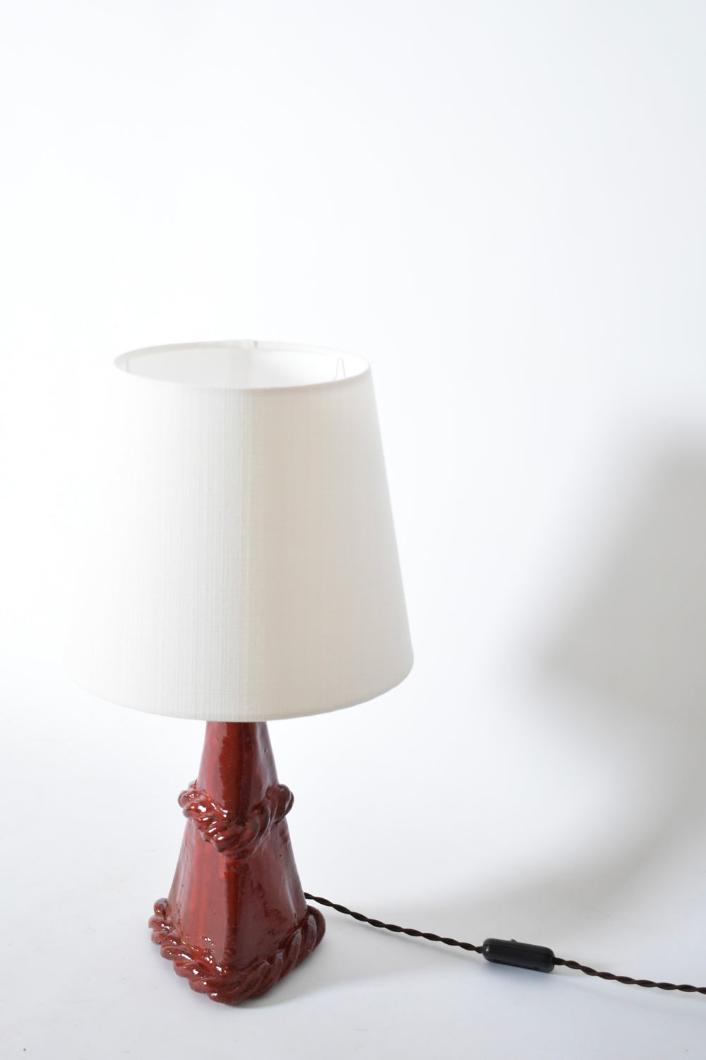 "Arrabida" rope 25cm red table lamp, Barracuda Edition.