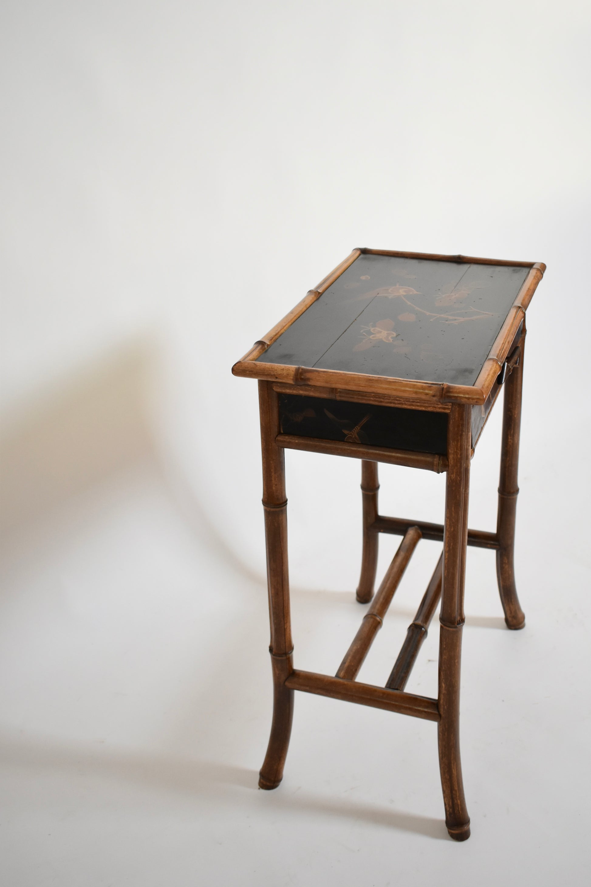 Chinese style bamboo bedsisde table, 1910s.