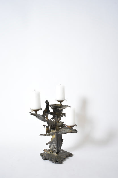 Brutalist candle holder, 1960s.