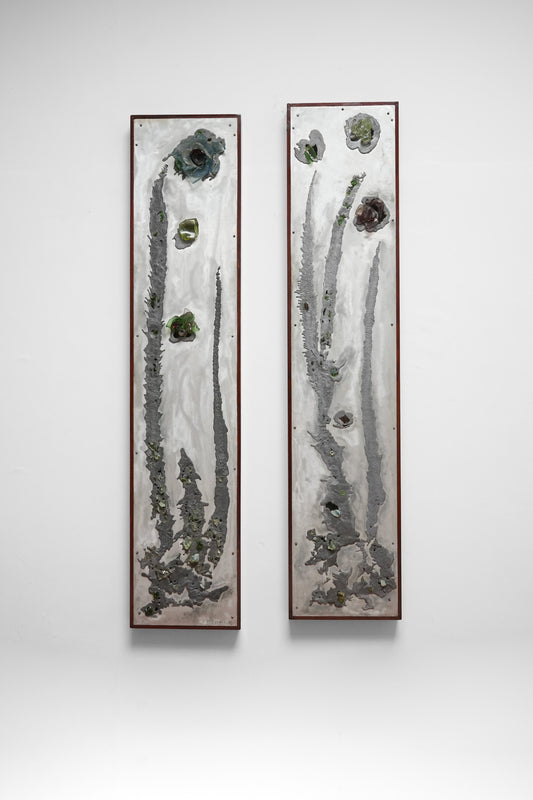 Pair of rectangular sconces, Enri Dargence, 1970s.