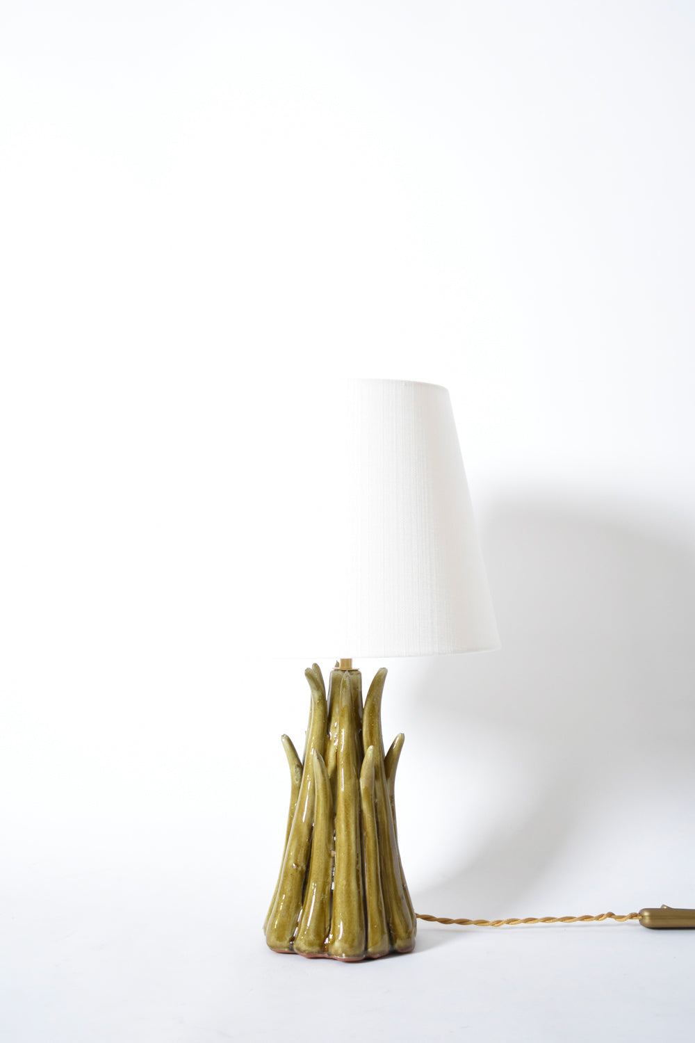 "Pico" 25cm beige ceramic lamp, Barracuda edition.