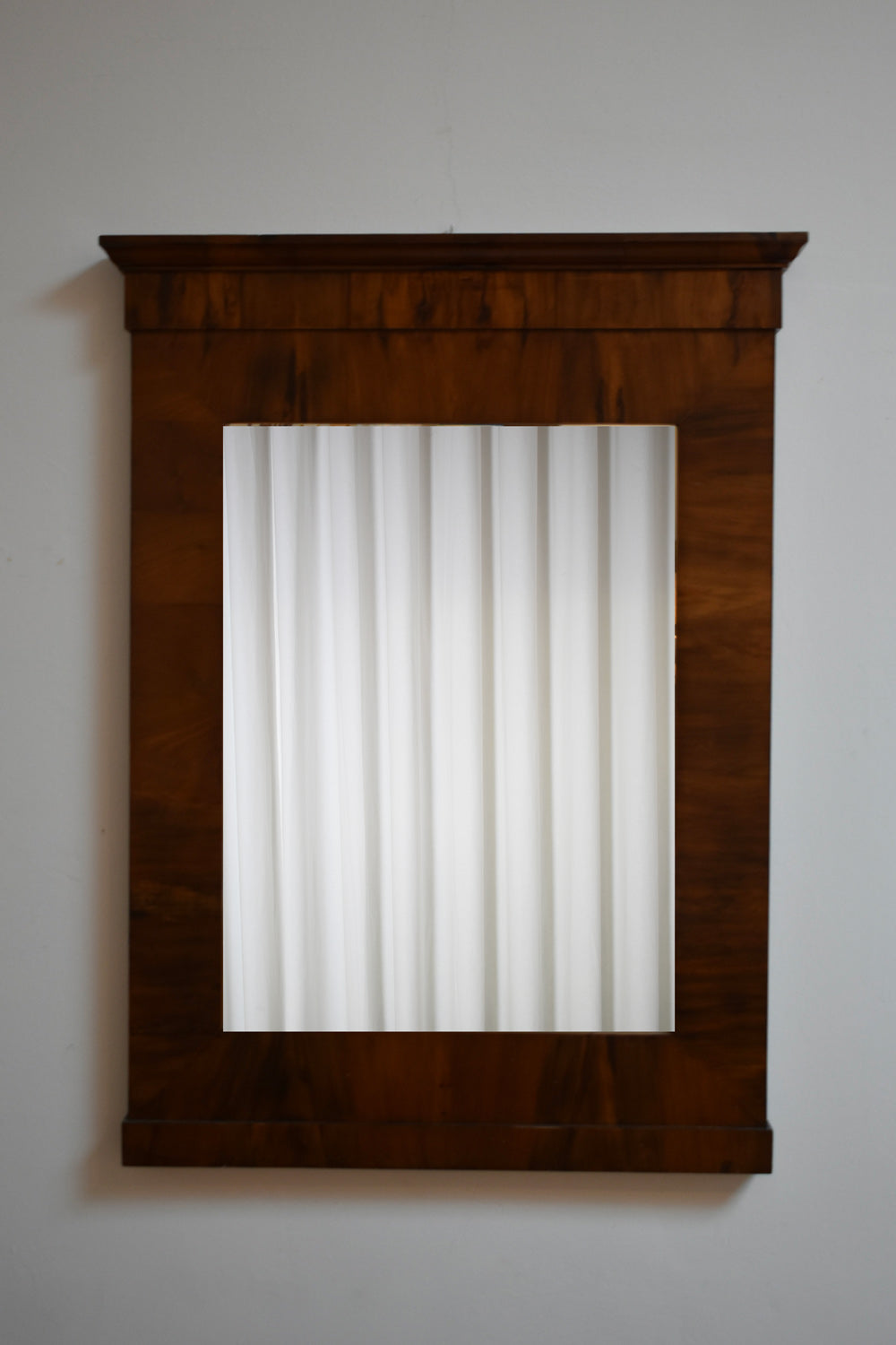 Empire style mahogany beveled mirror, 1940s.