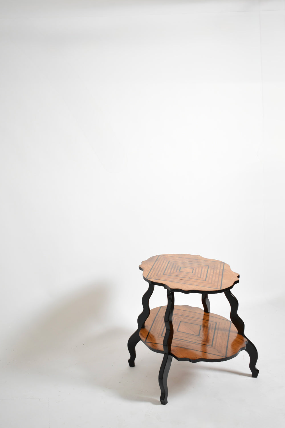 Napoleon 3 diamond pattern side table, XIXth c.