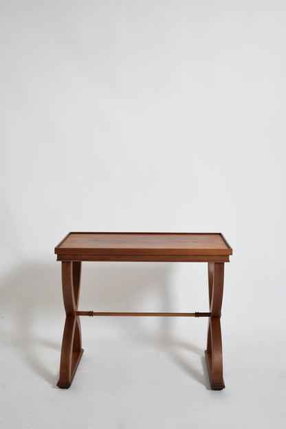 Curule neoclassical side table, 1940s.