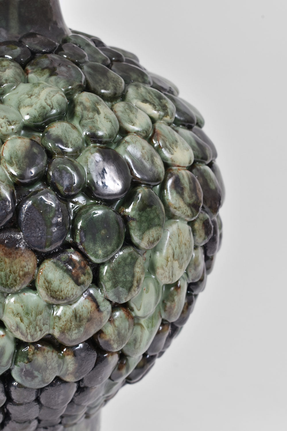 "Melides" 42cm green & black lamp, Barracuda Edition.