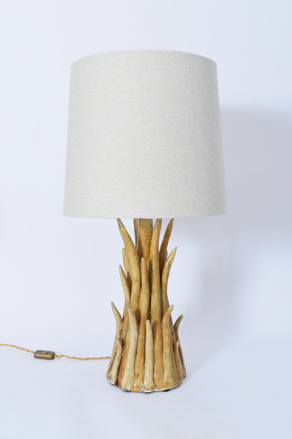 "Pico" 42cm beige ceramic lamp, Barracuda edition.