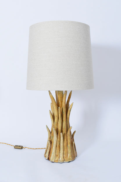 "Pico" 42cm beige ceramic lamp, Barracuda edition.