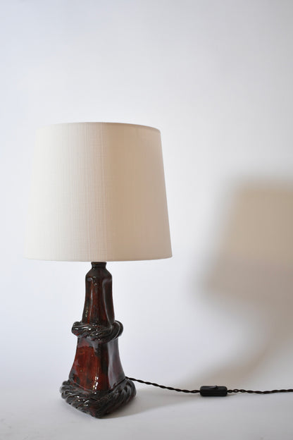 "Arrabida" rope 33cm red and blue table lamp, Barracuda Edition.