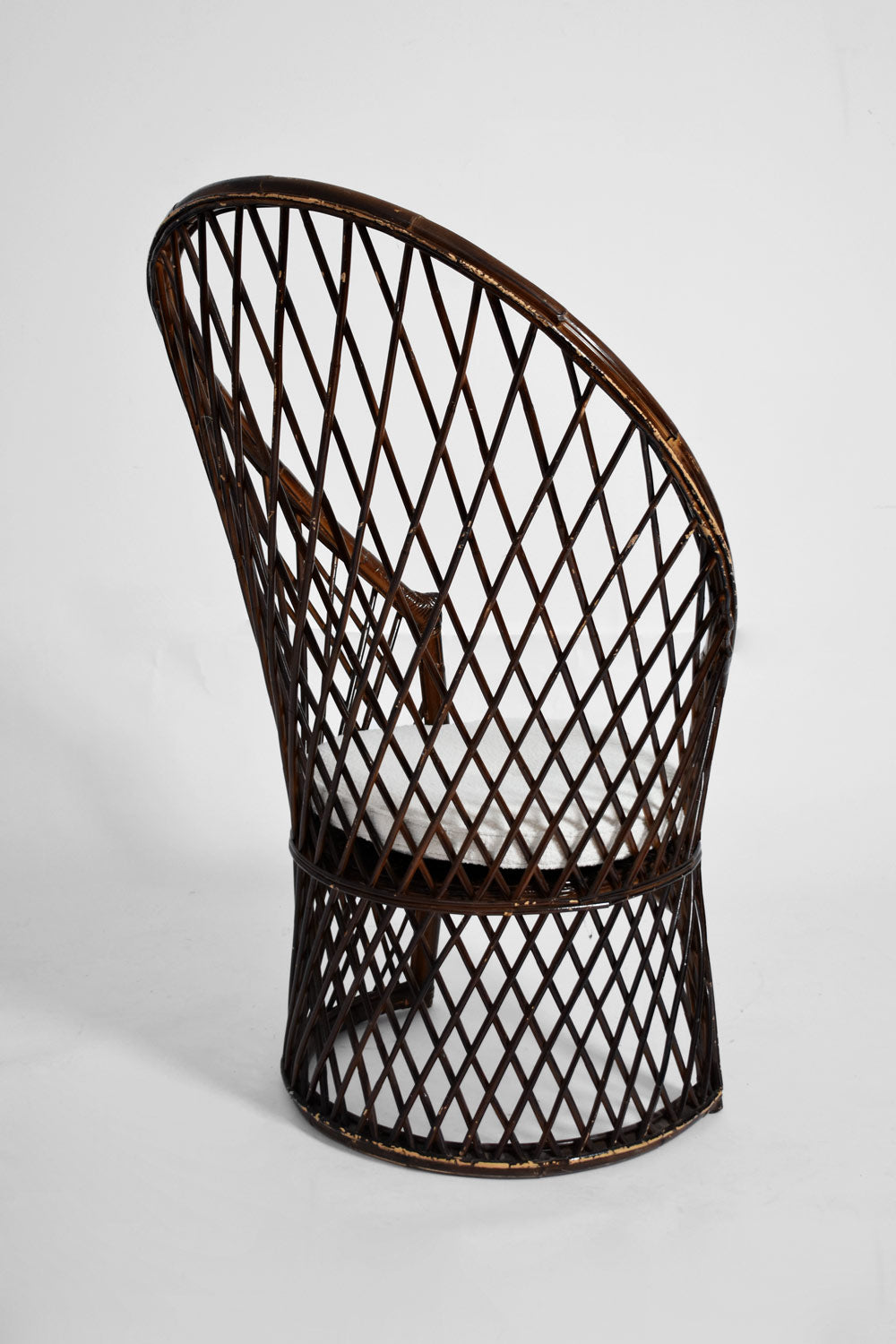 Bonacina rattan and wicker chair, 1960s.