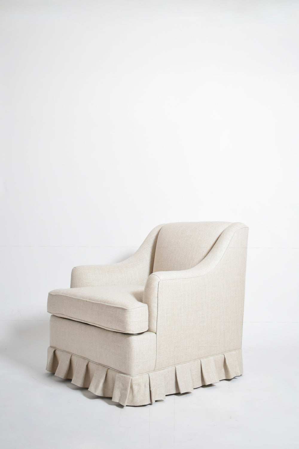 Pair of gray fabric fringe armchairs, 1940s.