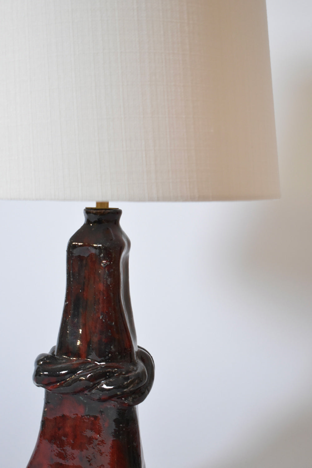 "Arrabida" rope 33cm red and blue table lamp, Barracuda Edition.