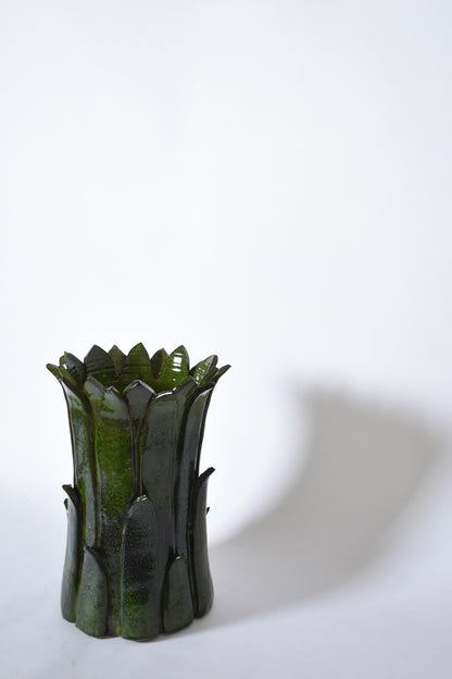"Sintra" 40cm green ceramic vase, Barracuda edition.