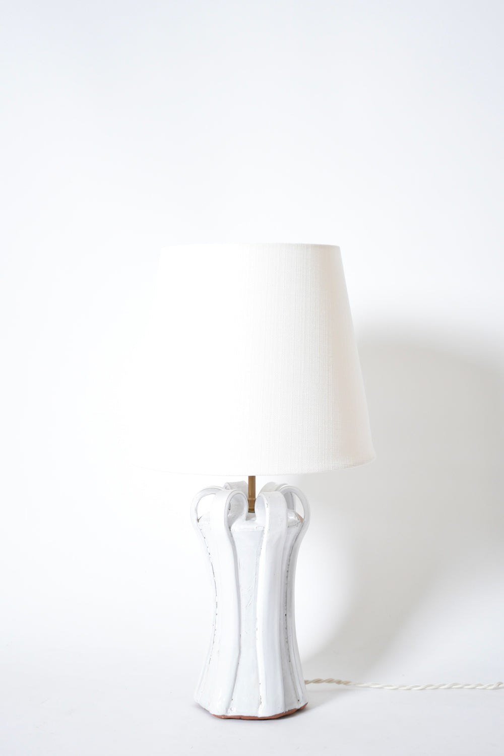 "Kasaï" Henry white ceramic lamp 25cm, Barracuda Edition.