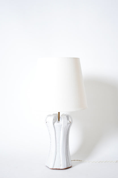 "Kasaï" Henry white ceramic lamp 25cm, Barracuda Edition.