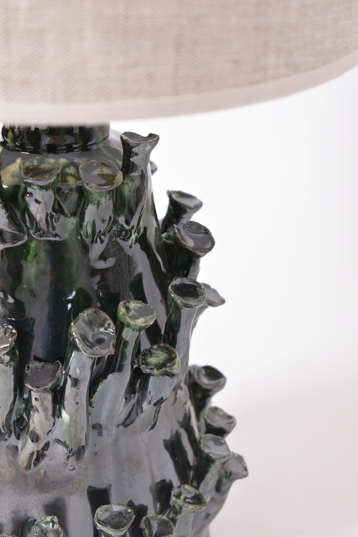 "Belize" 25cm green and black lamp, Barracuda edition.