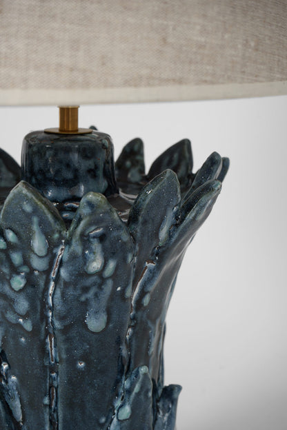 "Sintra" 30cm blue and white table lamp. Barracuda edition.