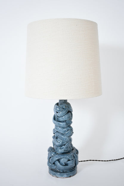 "Angkor" 42cm light blue lamp, Barracuda dition.