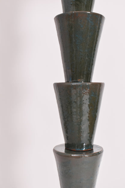 "Nizwa" blue and green ceramic floor lamp.