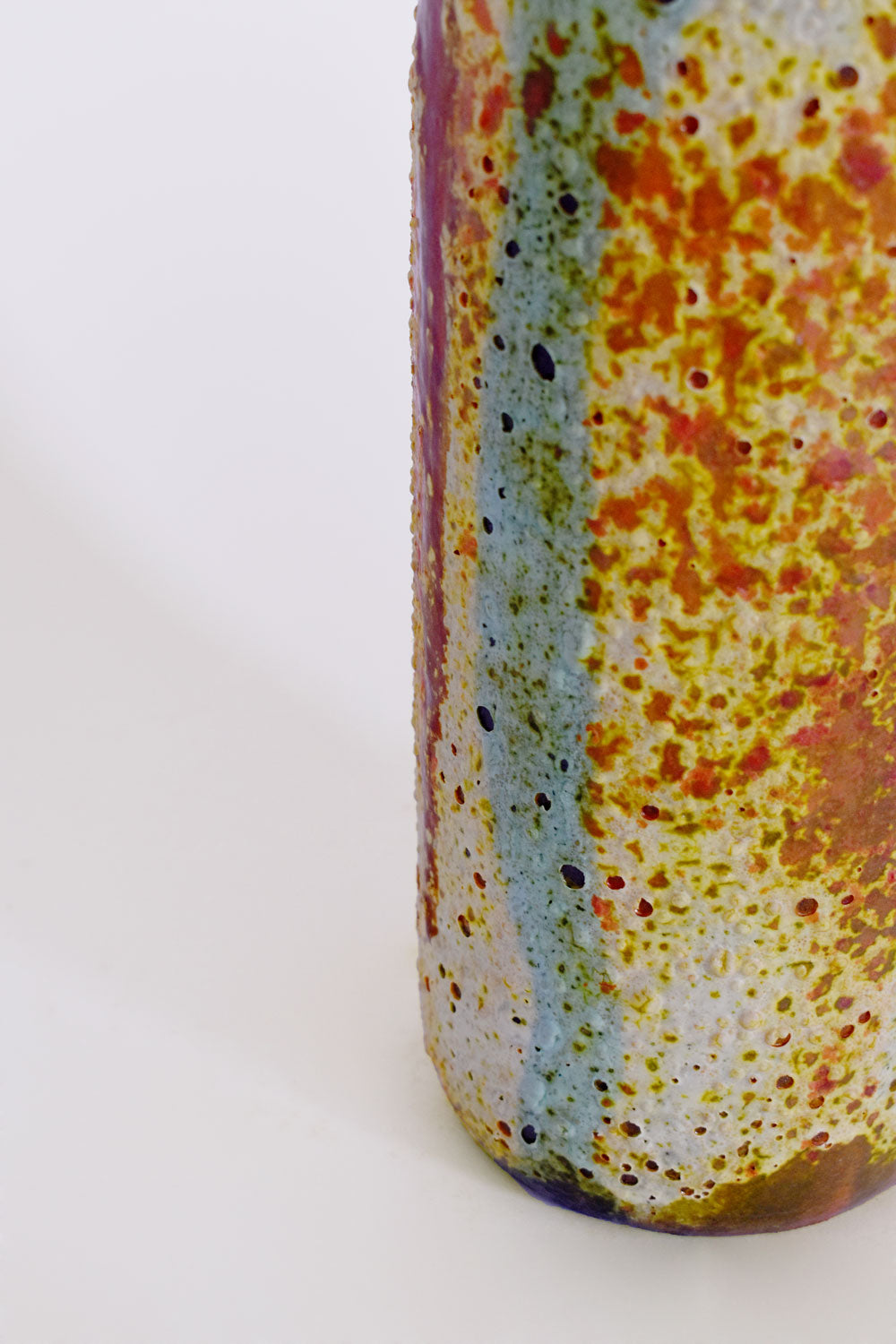 Ceramic vase with drips, 1970s.