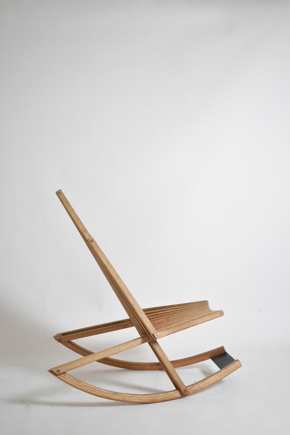 Wooden rocking chair, 1980s.