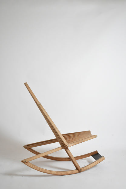 Wooden rocking chair, 1980s.