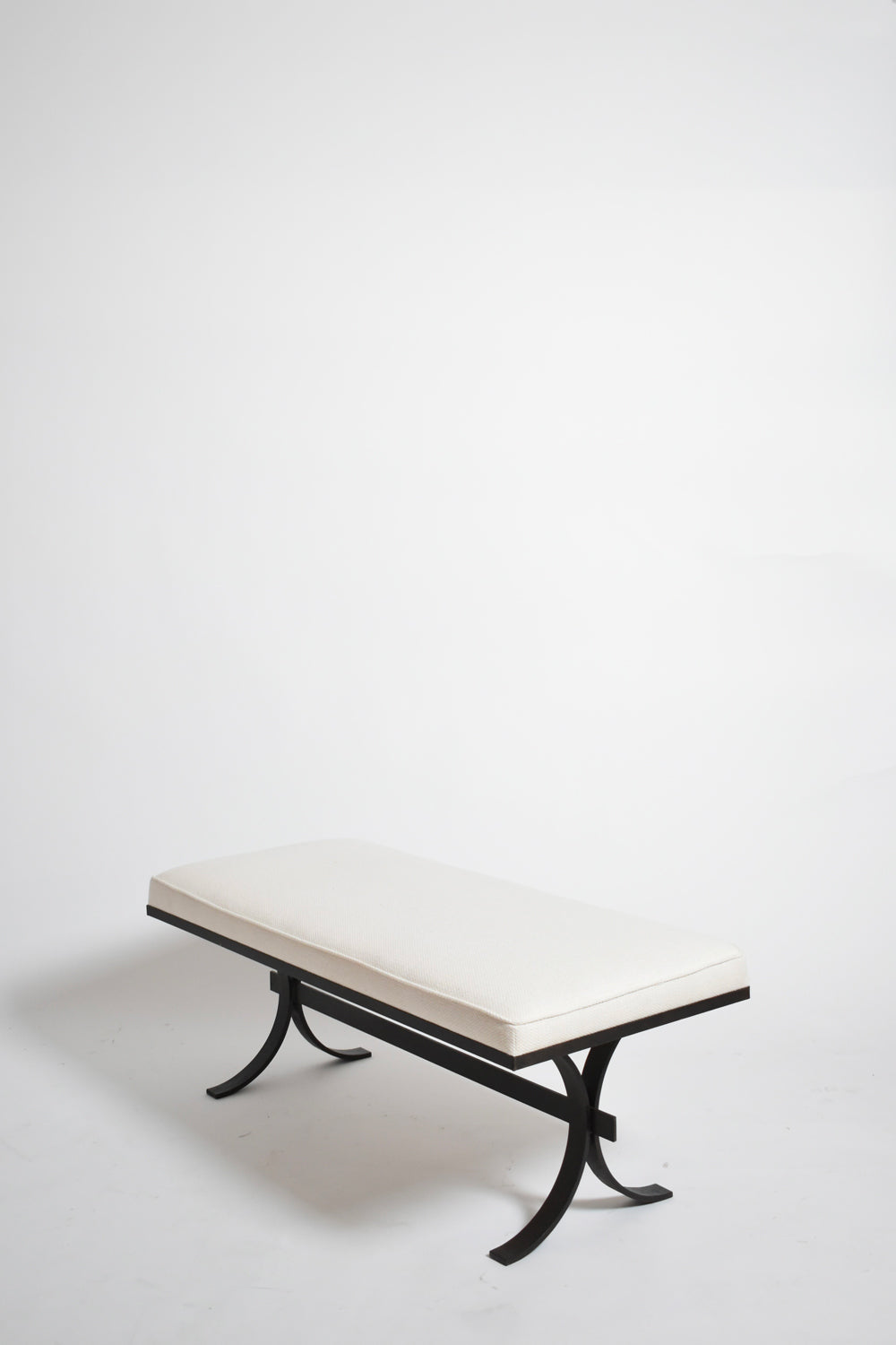 Brutalist rought iron bench, 1960s.