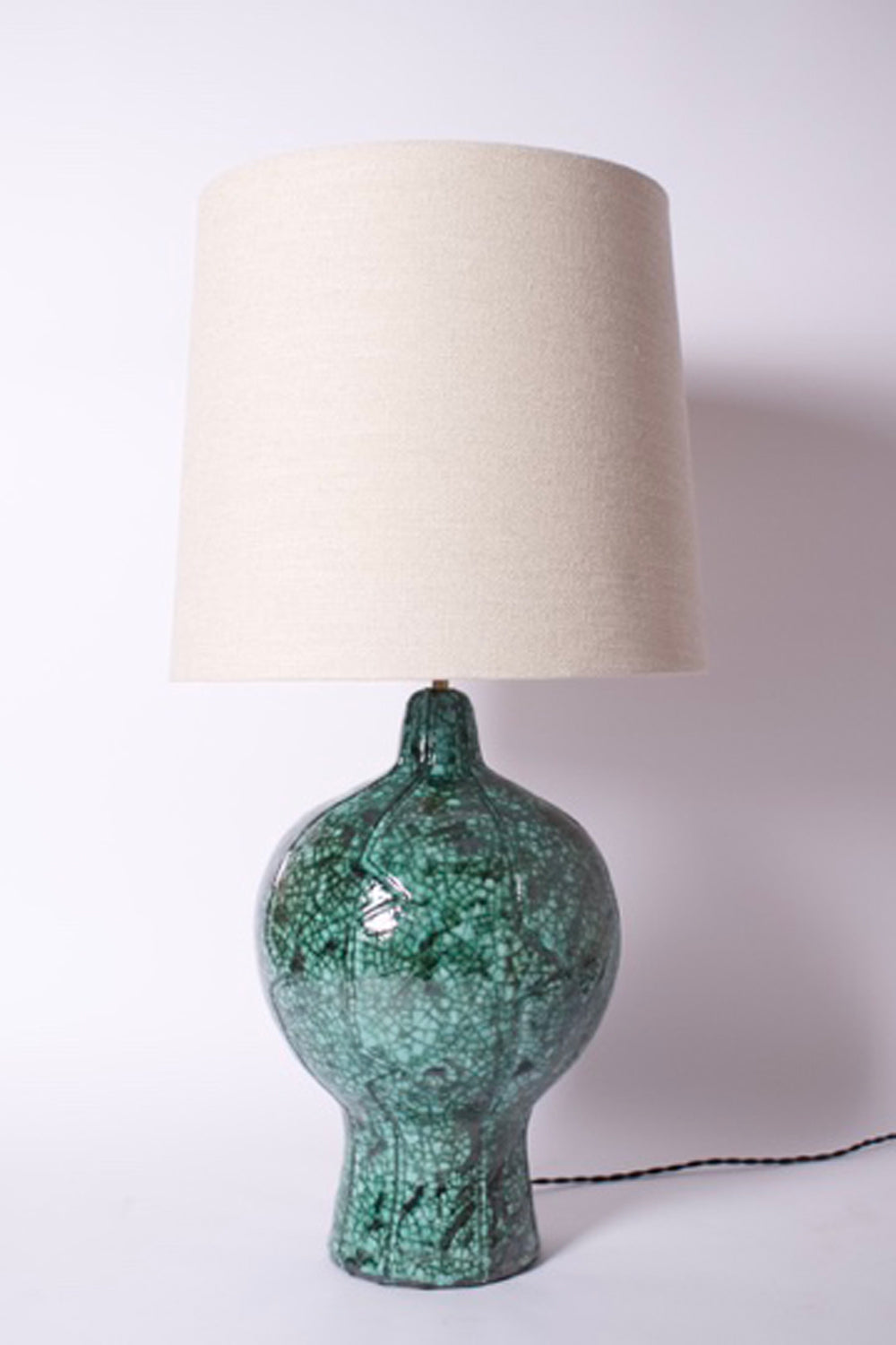 "Lanzarote" 42cm green marbled lamp, Barracuda Edition.