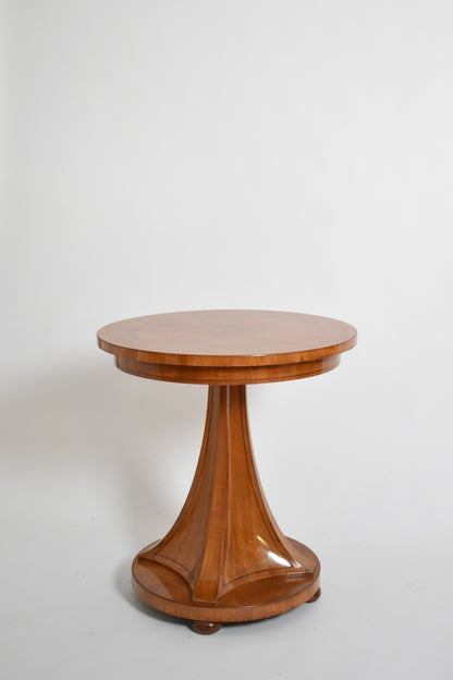 Biedermeier style pedestal table, XIXth c.