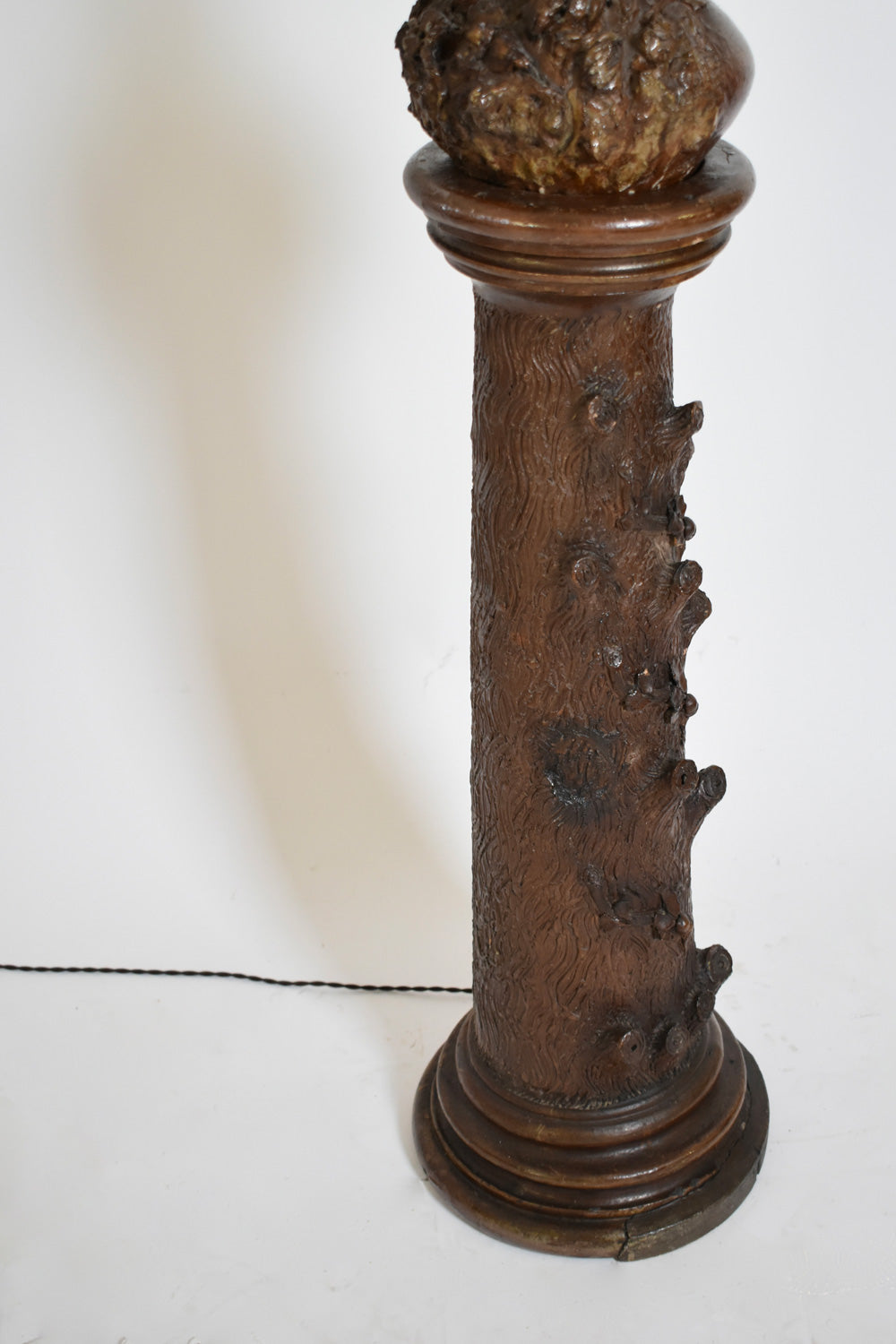Black forest ceramic floor lamp, XIXth c.