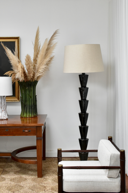 "Nizwa" black ceramic floor lamp Barracuda Edition.