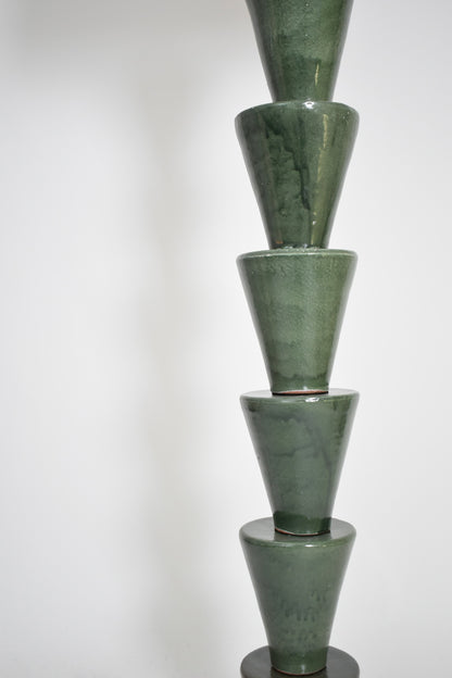 “Nizwa” green ceramic floor lamp, Barracuda Edition.