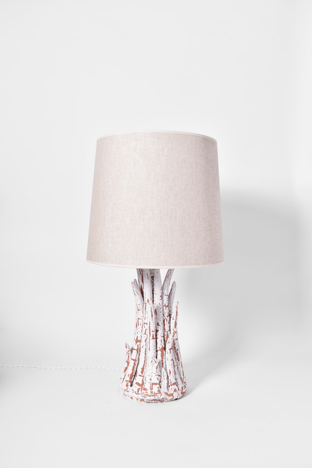 "Pico" white ceramic lamp, Barracuda edition.