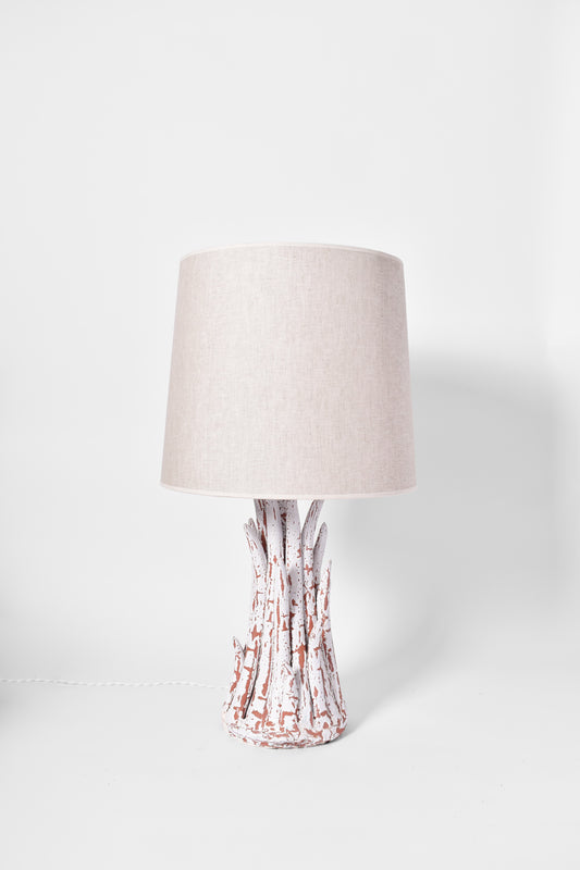 "Pico" 42cm white ceramic lamp, Barracuda edition.