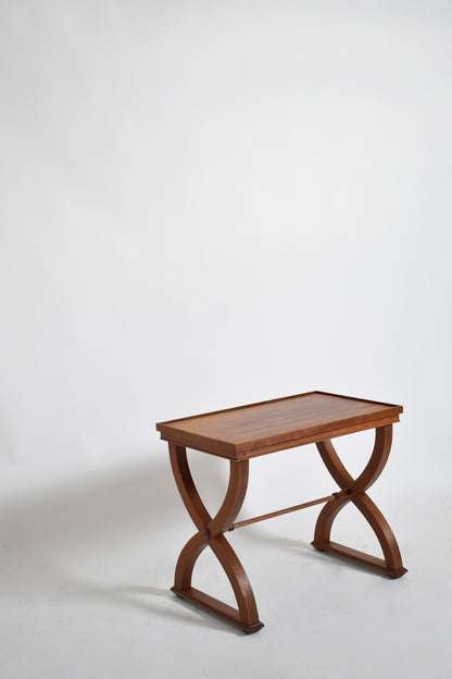 Curule neoclassical side table, 1940s.