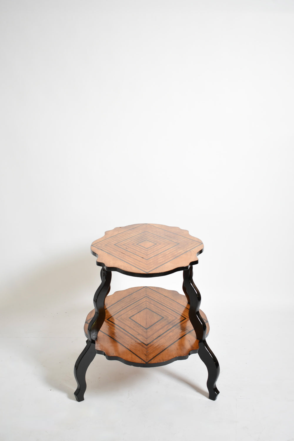 Napoleon 3 diamond pattern side table, XIXth c.