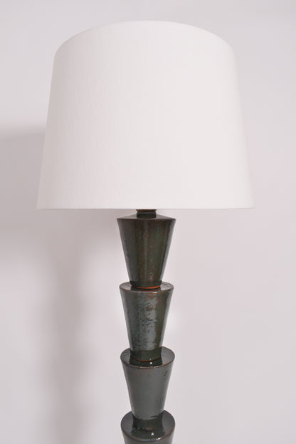 "Nizwa" blue and green ceramic floor lamp.