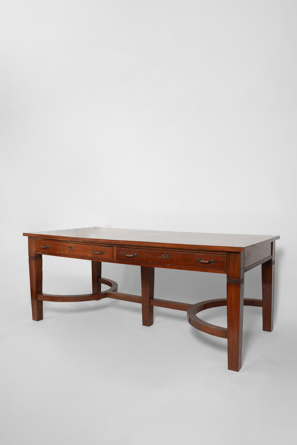 Wooden library table. Portugal, 1940s.