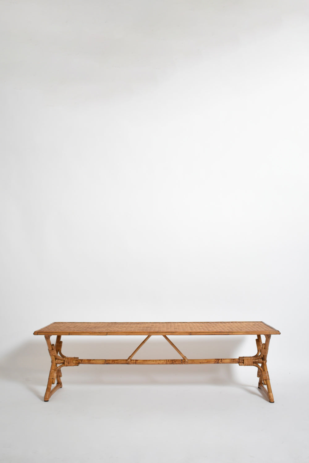"Arrabida" 140cm dark rattan coffee table, Barracuda Edition.
