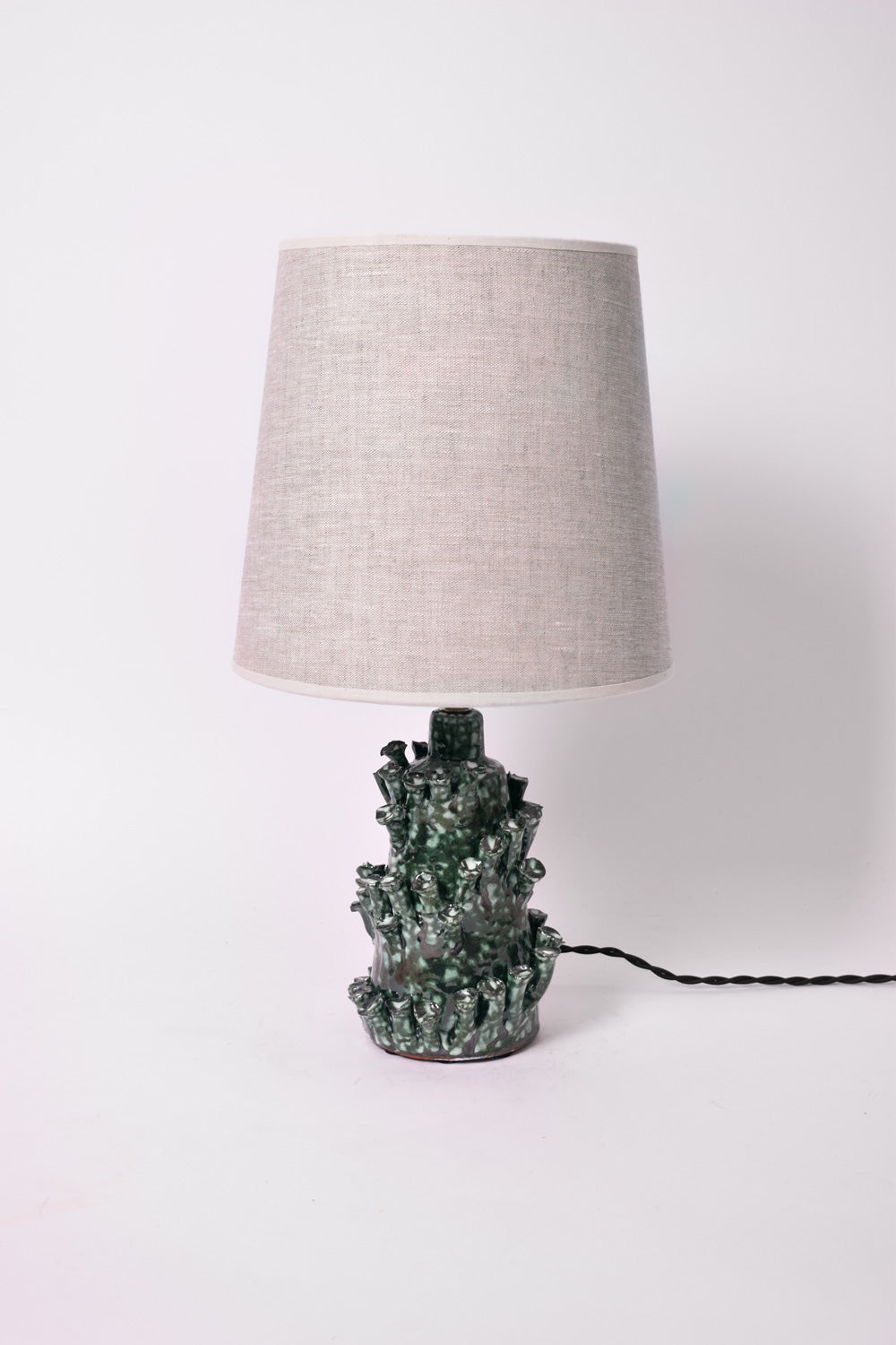 "Belize" 25cm green marbled lamp, Barracuda Edition.