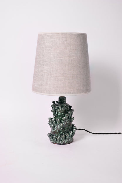 "Belize" 25cm green marbled lamp, Barracuda Edition.