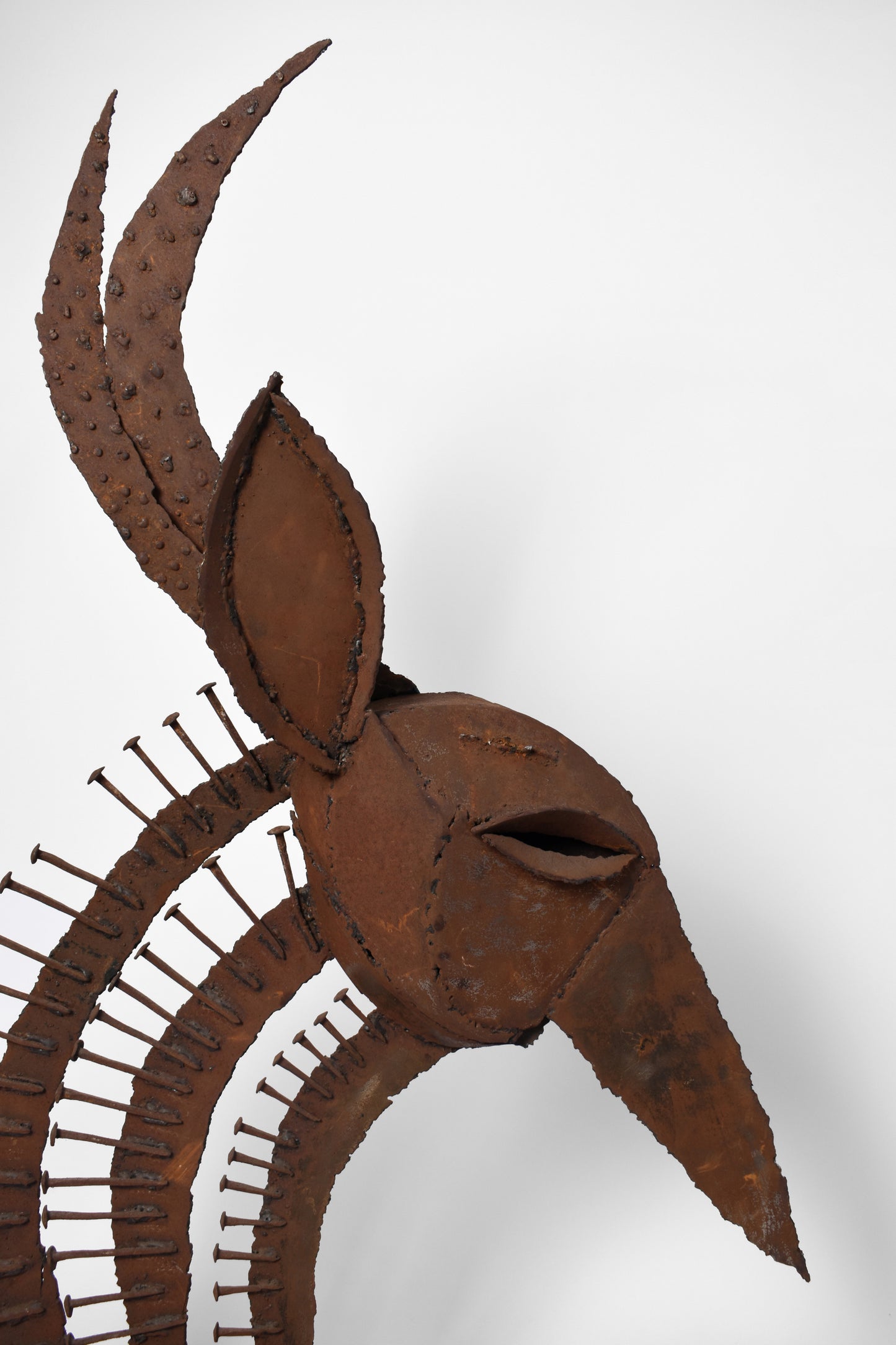 Iron antelope sculpture, 1970s.