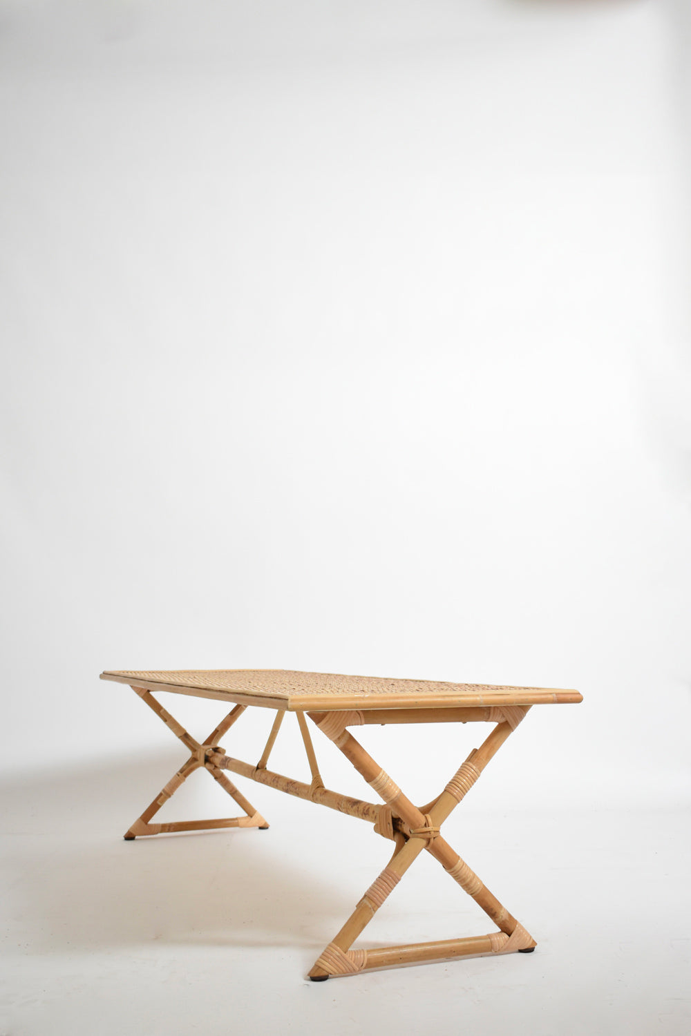 "Arrabida" 140cm natural rattan coffee table, Barracuda Edition.