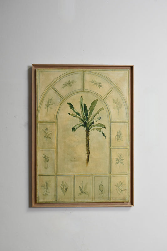 Palm tree oil on panel, 1970s.