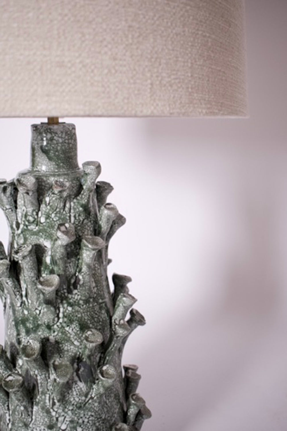 "Belize" 45cm green marbled lamp, Barracuda Edition.