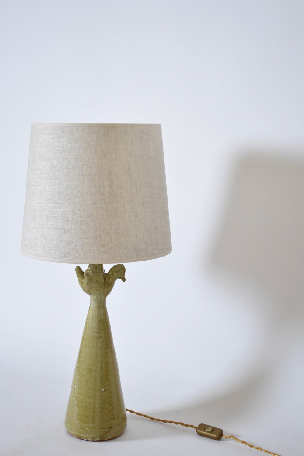"Brejos" 39cm beige ceramic lamp, Barracuda Edition.