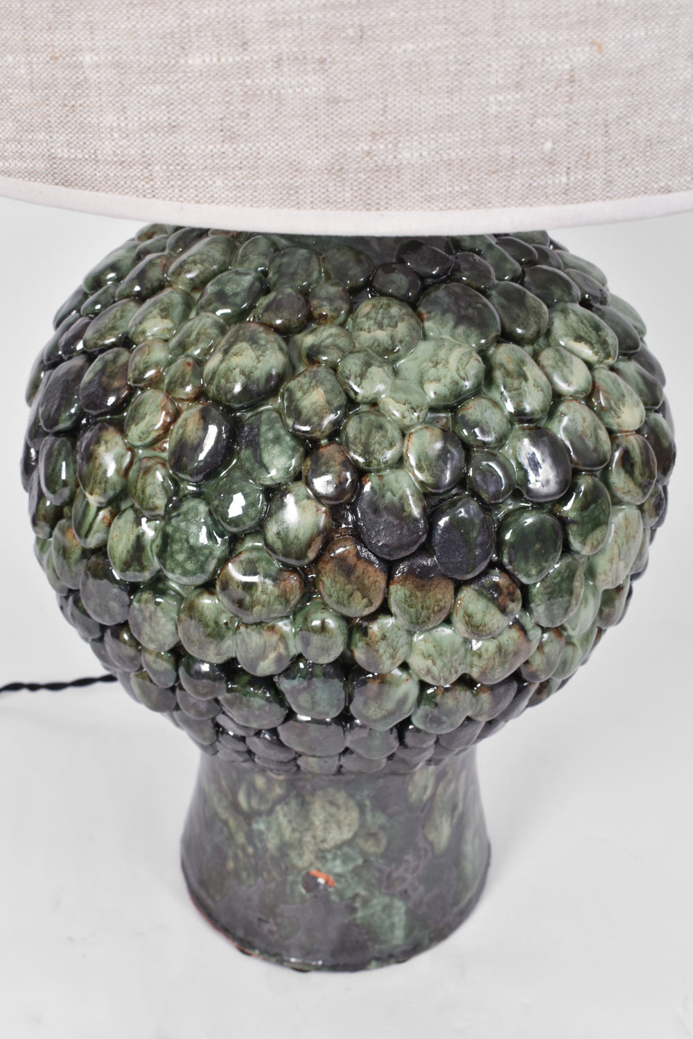 "Melides" 42cm green & black lamp, Barracuda Edition.