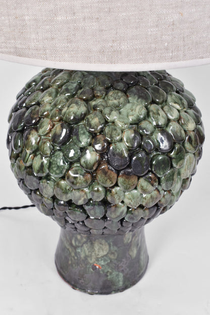 "Melides" 42cm green & black lamp, Barracuda Edition.